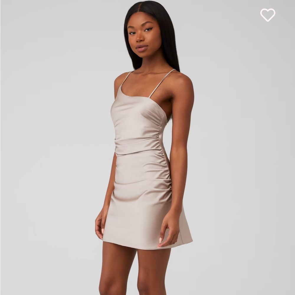 $99 msrp nwt line and dot mini dress champagne revolve small - Picture 5 of 6